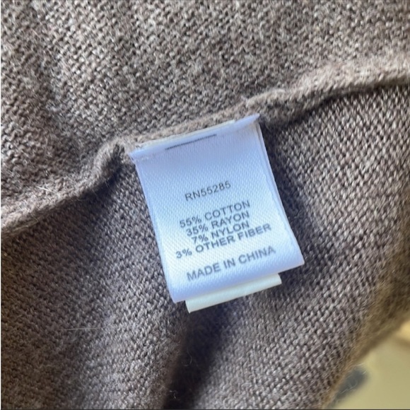 Express light brown tunic top Casual Career Small oversized sweater thin Comfy - Picture 10 of 11